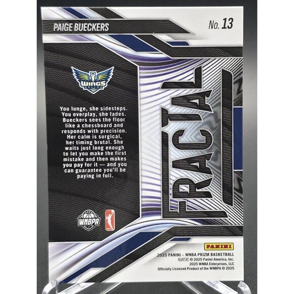 2025 Panini Prizm WNBA Paige Bueckers Fractal RC - Picture 2 of 2